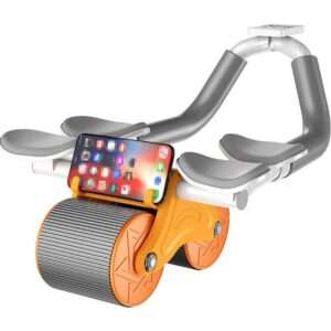 Exercise Wheel / AB Roller with 4 Elbow Support, Timer, Knee Pad
