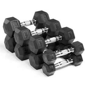Rubber Coated Hex Dumbbell